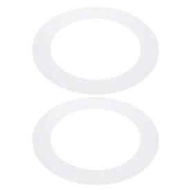 PATIKIL 2個 内径115 mm 外径160 mm プラスチックトリムリング 円形 ライトカバー 照明器具 パティ 半透明クッションホワイト