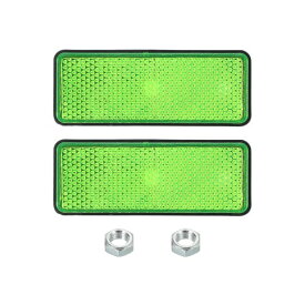 PATIKIL 長方形リアリフ レクター、2個セットの安全リフ レクティブ警告リフ レクタープラスチック製ユニバーサルオートバイリフ レクター、車両用M5ねじ取り付け、カーオートバイトレーラ
