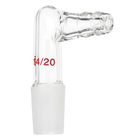 PATIKIL 蒸留 アダプター 90度 14/20 ホウケイ酸 ガラス 外側 内側 ベンド ジョイント パーツ 10.5mm / 0.41