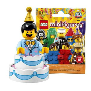 ���S(LEGO) �~�j�t�B�M���A�V���[�Y 18 �P�[�L�j���J���b LEGO Collectable Minifigures Series 18 Birthday Cake Guy 71021-10