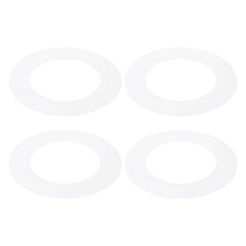 PATIKIL 4個 内径76 mm 外径120 mm プラスチックトリムリング 円形 ライトカバー 照明器具 パティ 半透明クッションホワイト