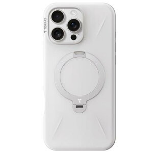 �V�^�[���}�C�� �E�����ȃf�U�C��TORRAS iPhone 16 Pro �p �P�[�X �[���}�C���X�^���h ���ϖh�~ �}�O�l�b�g���� �c�����Ή� �����O �ČR�ϏՌ� 6.3�C���`�uOstand Spin Fusion�v���[�O���g�E�z���C�g