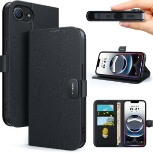 TORRAS iPhone 17e/16e �p �P�[�X �蒠�^3 ���J�[�h���[�E �ČR�K�i�ی� �X�^���h�@�\ ���^ ��?�z�� �w��h�~ ���ϖh�~ �����Y�ی� �X�}�z�p �P�[�X �g�їp �P�[�X �����ӂ��� 17e/16e�Ή� Folio �u���b