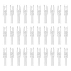 PATIKIL 30個 アーチェリー矢ノック 4.2mmインサート プラスチック製 アローノック アローピンノック ノックアダプタ 練習 クリアイエロー / クリアオレンジ / クリアホワイト / クリア緑 狩猟