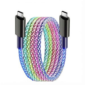 YFFSFDC ���� �[�d�P�[�u�� �J���t�� USB �P�[�u�� 1m PD �}���[�d �����f�[�^�]�� �f���h�~ �����ϋv ���C�g�A�b�v���ꂽ�d�b�[�d�P�[�u�� iphone17/16/15�V���[�Y/iPad/MacBook Pro/Galaxy to Type-C 66W usbA