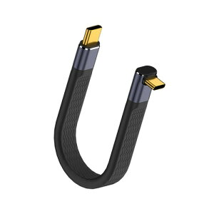 YFFSFDC USB4.0 Type C �����P�[�u�� 40Gbps�����f�[�^�]��PD�Ή�240W/5A�}���[�d 8K@60Hz�f���o�� �㉺ 90° �~�h���x���g �I�X-�I�X ��13.5cm �Z�� USB�P�[�u�� Mac Book Pro�ANintendo Switch�ANexus 6P 5X�ASam sung Galax