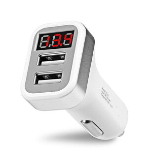 USB�ԍڏ[�d�� 2�|�[�g �����d���v USB �[�d 12V/24V �ԍ� �d���d���v�t�� ���� LED �V�K�[�\�P�b�g �����[�d 5V 2.1A for iPhone or Android �X�}�z �V���o�[