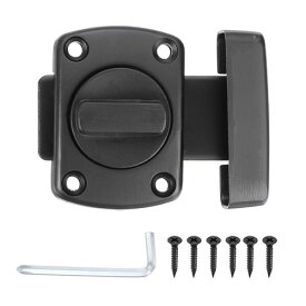 PATIKIL かいてん式ボルトラッチ 1.6インチ/2.2インチ 亜鉛合金製 戸棚家具 浴室窓用 スクリュー付き 黒 両面対応 安全ゲート用ハードウェア 茶色 / シルバー / ダーク茶色 付属 ネジ ネジ付き