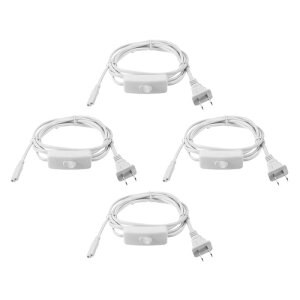 PATIKIL 4�Z�b�g T4 T5 T8 LED�`���[�u ���C�g�p�d���R�[�h 1.8M / 6FT�����P�[�u�����C���[�R�l�N�^�[
