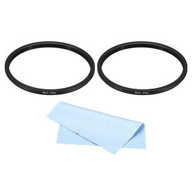 PATIKIL 82mm-77mm メタルステップダウンリングとクリーニングクロス 2パックのカメラレンズフィルターアダプターリング アルミニウム製フィルターアダプターリング カメラレンズフード用 ブ