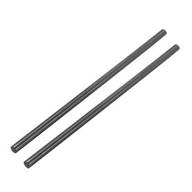 PATIKIL グラファイト棒 グラファイト撹拌棒 円筒棒 カーボン棒 300x10mm 黒色 電極 溶解鋳造 るつぼ用 2本パック
