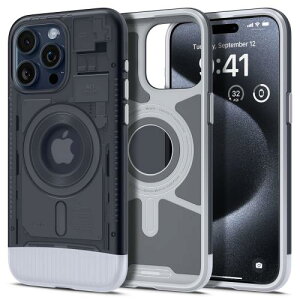 Spigen n18N̋Zp iPhone 15 Pro P[X MagSafe ϏՌ ČRMILKi擾  iMacfUC }Olbg Yی C菝h~ MagSafe CX[dΉ NVbNEC1 }OtBbg ACS0