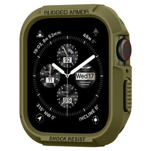 Spigen Apple Watch P[X 45mm | 44mm Apple Watch 9 / 8 / 7 / SE2 / SE / 6 / 5 / 4 Ή  Ռ z ^tlXfUC 菝 h~ ϏՌ یJo[ MbhEA[}[ 062CS26015 (I[uEO[)