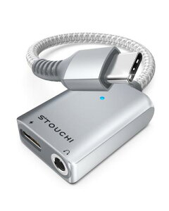 USB Type C to 3.5mm CzϊA_v^[ Stouchi 2in1 DAC 24bit/96kHz Hi-Fi 30W[dPD/QCΉ L ϋvґgiCP[u A~ ^CvCCzϊP[u  y