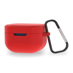 Geekria シリコン カバー 互換性 カバー Audio-Technica ATH-SQ1TW 対応 True Wireless Earbuds 充電ケース充電ケースカバー 外装カバー キーホルダーフック付き、充電ポートアクセス可能 (Red)