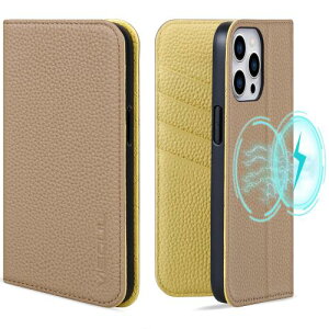 VISOUL iPhone 15 ProMax ケース 手帳型 本革 MagSafe対応 アイフォン15プロマックス ケース レザー 全面保護 マグネット式 カード収納 横置きスタンド機能 6.7インチ対応 スマホケース アイホン15ProMax