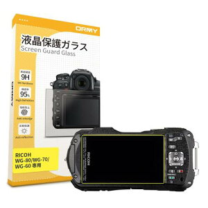 0.3mm�����K���X ORMY �t���ی�K���X �t���v���e�N�^�[ �t���ی�t�B���� RICOH WG-80 / WG-70 / WG-60 �p ����/���N�� / �d�x9H / ���E���h�G�b�W���H