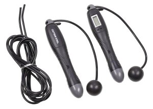 キャプテンスタッグ(CAPTAIN STAG) なわとび 縄跳び 縄なし縄跳び エアーなわとび カウント/カロリー機能 2way切り替え可能 収納ケース付き ブラック Vit Fit UR-929