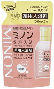 ミノン薬用保湿入浴剤 つめかえ用 400mL(約10回分) 薬用入浴剤 敏感肌 荒れ症、しっしん 保湿 乾燥対策 弱酸性 低刺激性 医薬部外品