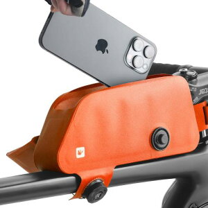 Rhinowalk 自転車用トップチューブバッグ 防水 マグネットフラップ付き 安定設計 マウンテン/ロードバイク対応 オレンジ