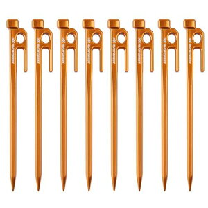 業界初AVOFOREST 鍛造ペグ アルミ製 ペグ キャンプペグ 20cm 4本/8本セット 一体成型 溶接なし テントペグ 超軽量 高強度 錆びにくい テント用 タープ用 アウトドア/キャンプ 用品 岩場 砂浜 砂利
