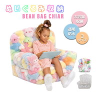 ぬいぐるみ収納 ビーンバッグ ソファー キッズ 子供用 椅子 ソファ ローソファー 透明 おもちゃ 収納チェ…