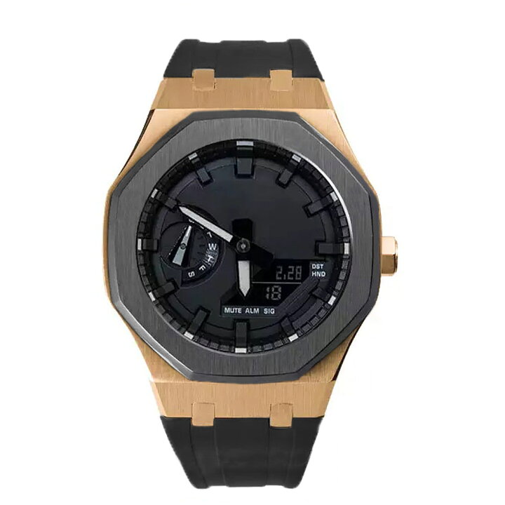 男性用ステンレススチール時計ケース GA-2100インチ a2100 ga2110用 