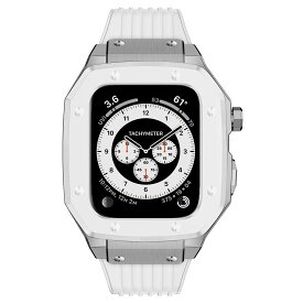 【1年保証】アップルウォッチ バンド 合金製　ステンレス ケース　カバー 一体型 バンド ラバー apple watch 高級ベルト ケースバンド メンズ ベルト ステンレス 44mm 45mm 一体型 おしゃれ 腕時計 プレゼント クロコダイル レザーストラップ Series4/5/6/7/8/9/SE