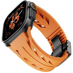 �A�b�v���E�H�b�` �o���h �x���g apple watch 49mm 44mm/45mm/46mm ULTRA �E���g�� �o���h �x���g ���o�[�o���h ���� RUBBER ������� �o�^�t���C�o�b�N�� �u���b�N�^�I�����W�^�x�[�W���^�z���C�g /�u��
