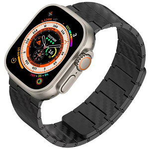�A�b�v���E�H�b�`�@�J�[�{���t�@�C�o�[ �o���h �J�[�{�� �x���g apple watch �X�e�����X �o���h 49mm 44mm/45mm/46mm ULTRA �E���g�� �o���h �x���g ���� �}�O�l�b�g�o���h �u���b�N �����Y �X�|�[�c 6 /
