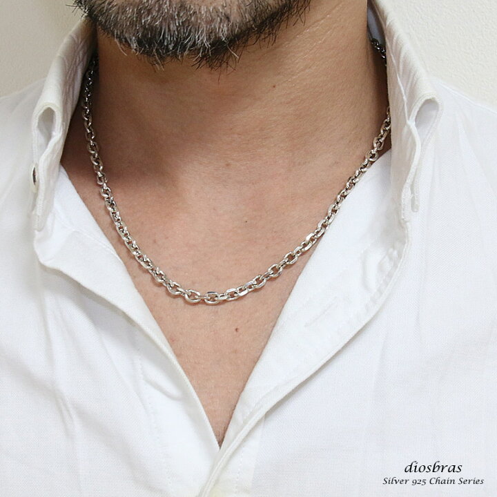 楽天市場 ネックレス チェーン ネックレスチェーン メンズ レディース シルバーネックレス シルバー925 スカル 骸骨 クロス 十字架 ネックレスチェーン ジルコニア シルバー925 送料無料 Diosbras ディオブラス