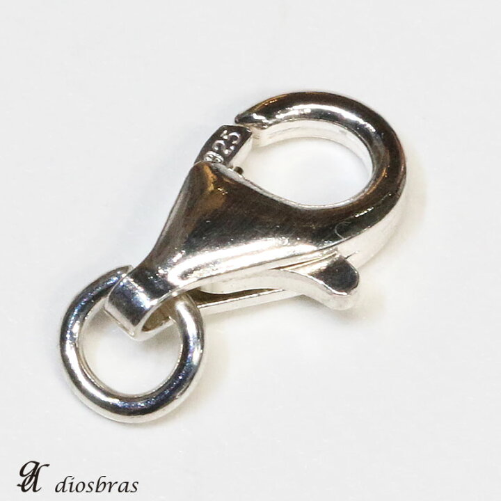 楽天市場】高級SILVER925 カニカン シルバー925製 無垢ナスカン大12mm1 