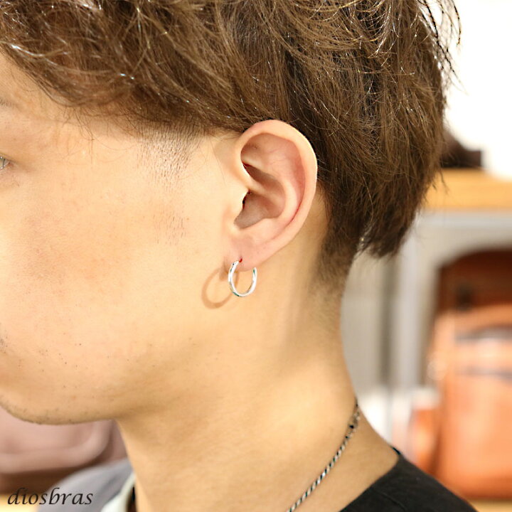 楽天市場 フープピアスシルバー９２５ K18 18k 18金 ポスト フープ ピアス リング ピアス 925 18金 リング ピアス メンズ レディース 激安ピアス イヤリング アクセサリー フープ 本物シルバー９２５ 片方ピアス メンズ レディース 鏡面 ミラー 16mm Diosbras ディオ