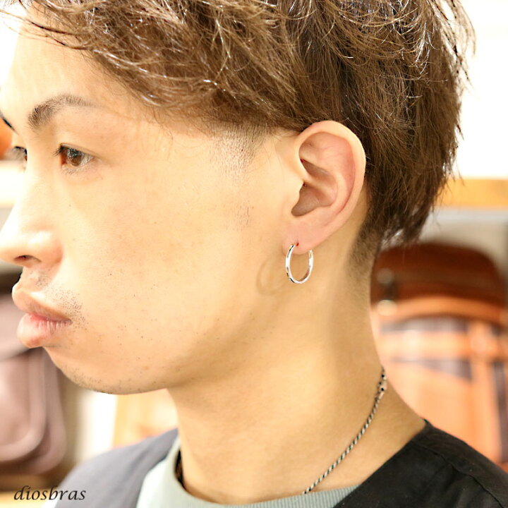 楽天市場 フープピアスシルバー９２５ K18 18k 18金 ポスト フープ ピアス リング ピアス 925 18金 リング ピアス メンズ レディース 激安ピアス イヤリング アクセサリー フープ 本物シルバー９２５ 片方ピアス メンズ レディース 鏡面 ミラー mm Diosbras ディオ