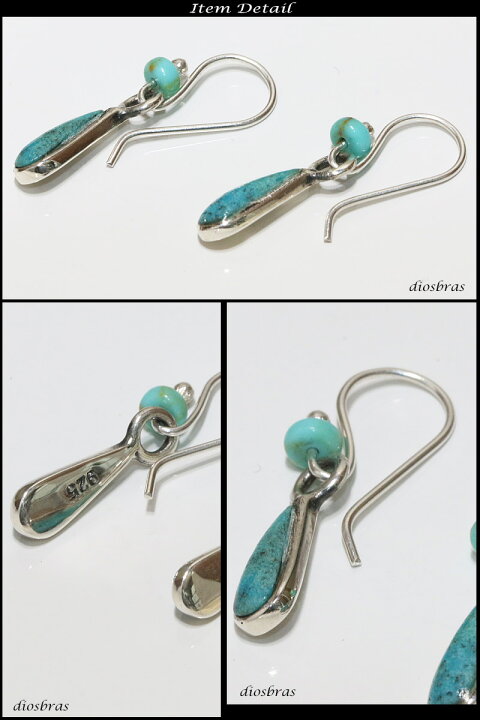 楽天市場】ターコイズ ピアス 本物シルバー925 ドロップ ピアス 片方  