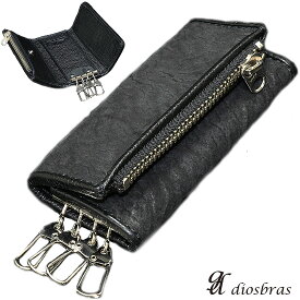 diosbras-ディオブラス- 本革 シャークスキン 鮫革 サメ革 キー＆コインケース キーケース コインケース 牛革 バイカーズアイテム ヌメ革