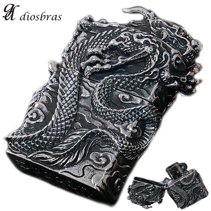 楽天市場】ドラゴン 竜 龍 ZIPPO ジッポ シルバー925 スターリング 