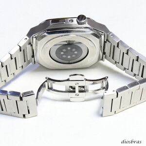applewatch高級ケースアップルウォッチバンドラバー高級ベルトケースバンドメンズベルトステンレス44mm一体型おしゃれ腕時計プレゼント