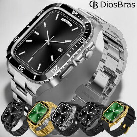 【1年保証】アップルウォッチ ウルトラ 44mm 45mmmm バンド ステンレス ケース スポーツモデル　プロフェッショナルモデル　カバー 一体型 バンド ラバー apple watch 高級ベルト ケースバンド メンズ ベルト ステンレス 一体型 おしゃれ 腕時計 Series4/5/6/7/8/9/SE