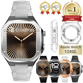 【マラソン10%オフクーポン 1年保証】アップルウォッチ バンド ステンレス ケース カバー 一体型 バンド ラバー apple watch 高級ベルト ケースバンド メンズ ベルト 44mm 40mm 41mm 45mm 46mm シリーズ10/11 おしゃれ 腕時計 プレゼント クロコダイル レザーストラップ