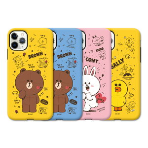 y݌ɏzCtY  ObY iPhone11 iPhone11Pro P[X w ی op[^ 2d\ iPhoneXR iPhoneXS iPhoneX X}zP[X Line Friends PenSketch Bumper Case iPhoneP[X ACtH Jo[ L