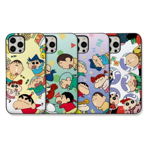 iPhone16e 16 Plus Pro Max 15 14 13 12 11 SE3 XR XS ケース クレヨンしんちゃん iPhone16 iPhone15 iPhoneSE3 スマホケース 2重構造 背面 保護 バンパー型 カード収納 カバー 韓国 CrayonShinchan かわいい キャラクター