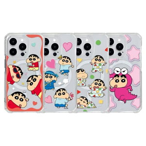 【マグセーフ対応】iPhone 17 Air 16e 16 Plus Pro Max 15 14 13 12 ケース クレヨンしんちゃん iPhone17 iPhone16e iPhone16 iPhone15 iPhone14 iPhone13 iPhone12 スマホケース 背面 薄型 クリア カバー 韓国 CrayonShinchan サン