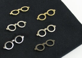 ピンバッジ ピンバッヂ ピンズpins-MEGANE　6色　メガネ型　ピンバッジタイプ　日本製　上着の襟元や鞄に　商品到着後にレビューを書いて次回使えるクーポンをGET！