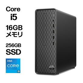 HP Slim Desktop S01（型番：7K7W6PA-AAAB/7K7W6PA-AAKH）Core i5 16GBメモリ 256GB SSD （高速PCIe規格） DVDライター搭載 キーボード＆マウス付き デスクトップパソコン Office付き選択可能 新品