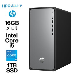 【～6/27 1:59まで 特別価格！】【公式・メーカー直販・送料無料】【短納期】デスクトップパソコン office付き 新品 HP OmniDesk M02-0000jp Windows11 インテル Core i5 プロセッサー 16GB 1TB マウス・キーボード付き 1年保証 (型番：B87KWPA)