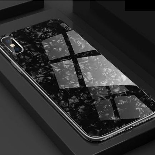 ブラック iPhone11 pro iphoneケース ガラスシェル キラキラ 高級感 宝石 ツヤ