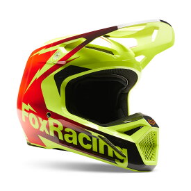 FOX MX ユース(子供用) V1 ヘルメット YL(頭囲52-53cm) レッド/イエロー (SG/PSC取得済み) 30484-080-YL