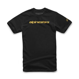 Alpinestars リニアー ワードマーク Tシャツ Mサイズ ブラック/ピーチ