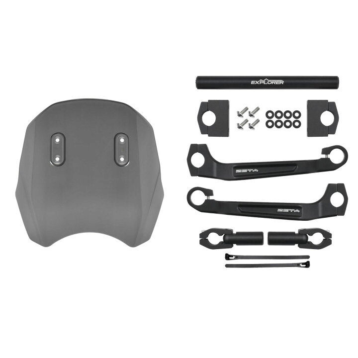 ZETAエクスプローラーウィンドシールド ZE70-5001 掬い CT125匿名配送